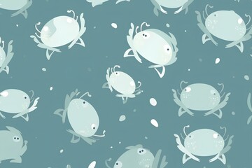 Canvas Print - seamless pattern with birds and flowers made by midjourney