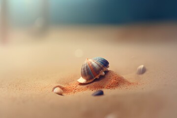 Wall Mural - snail on the sand made by midjourney