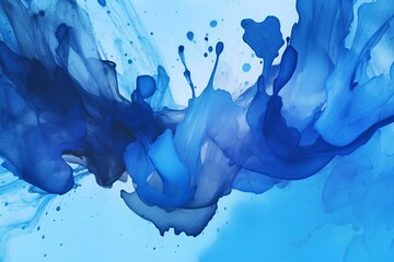 Poster - blue water splash made by midjourney