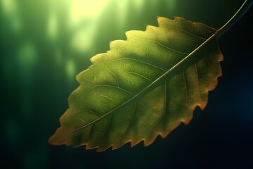 Canvas Print - close up of a leaf made by midjourney