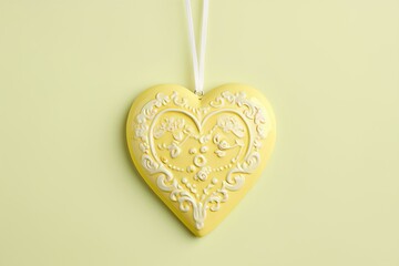 Canvas Print - golden heart on a wooden background made by midjourney