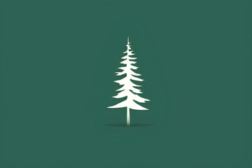 Wall Mural - green christmas tree made by midjourney