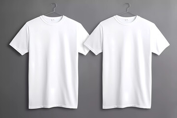 Wall Mural - White t-shirts with copy space. Generative ai design concept.