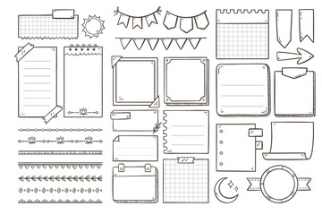 Doodle Items for Planners and Diaries. Set 2 of 4