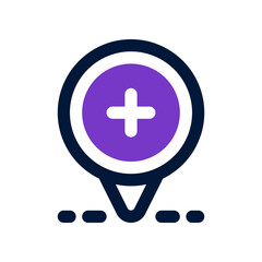 location duo tone icon. vector icon for your website, mobile, presentation, and logo design.