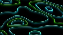 Organic Blue And Green Energy 
Lazo Waves. Abstract VJ Animation Loop.