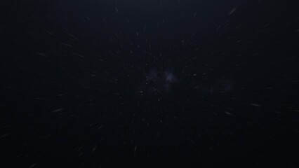 Wall Mural - POV Flying Through Star Cluster in Deep Space, Nebula, Glowing Constellation, Space Travel 