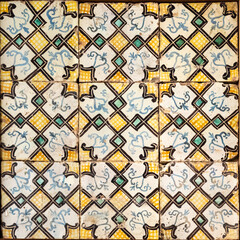 Canvas Print - Background of vintage ceramic tiles.