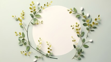 Sticker - Minimal business brand template with blank cards eucalyptus twig and background shadows in sunlight. Mockup image