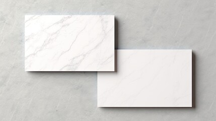 Aufkleber - Two business cards shown horizontally on a textured white background. Mockup image