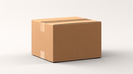 Poster - Sticker mockup with white background for logo or design cardboard box packaging