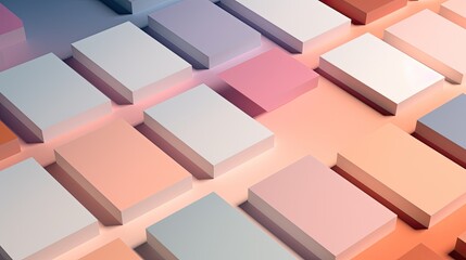 Aufkleber - Flat lay of business cards on a color background providing copy space for text. Mockup image