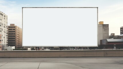 Fototapete - Empty billboard on a wall in the city. Mockup image