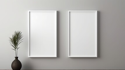 Aufkleber - Vertical artwork templates in interior design. Mockup image