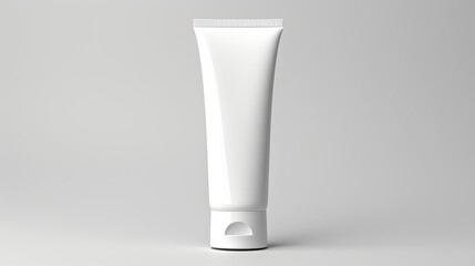 Poster - A white tube template for cosmetic packaging with blank space for text or design. Mockup image