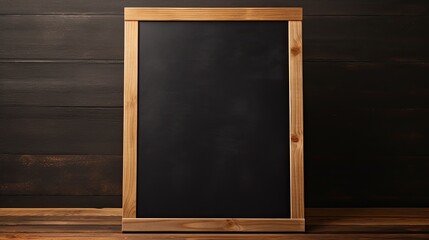 Poster - Empty blackboard sign mockup for advertising Copy space menu