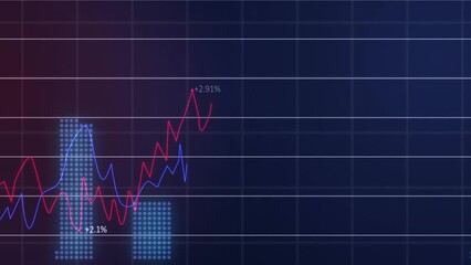 Poster - Animation of statistical data processing over grid network against blue background