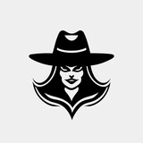 Fototapeta  - simple, clean, beautiful witch logo, mascot, vector, vector illustration cartoon
