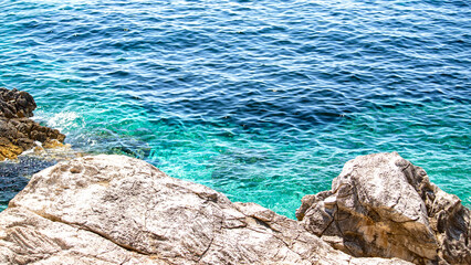 Wall Mural - Coastline beach and little town in croatia around Dubrovnik