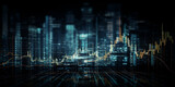 Fototapeta Nowy Jork - background stock charts, stock investments, generative AI	

