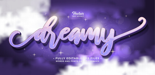 dreamy text effect editable eps cc