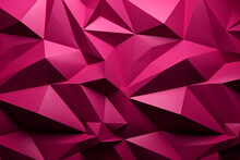 Pink Polygonal Surface With Triangular Pyramids. .