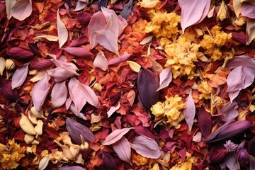 Poster - close-up of dried flower petals