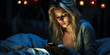 © Bartek - Bedtime Blues: Young Woman's Tech Dependency