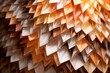 close-up of intricate origami folds in lampshade
