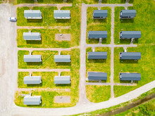 Aerial View Of Symmetrical Rows Of Houses
