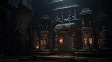 Ancient Mayan Style Underground Temple By AI