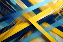 A Vibrant Abstract Background With Blue And Yellow Lines