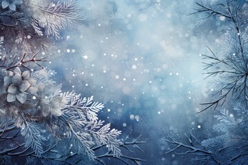 Abstract winter new year or christmas background for advertising with copy space and place for text. Backdrop