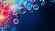© ReneLa/Peopleimages - AI - Abstract wallpaper background with flying colorful bubbles on copyspace background