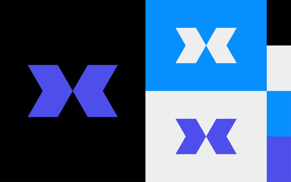 creative logo design to letter X symbol mark, shape logo design, vector logo design, icon brand with a color palette, Symbol graphics