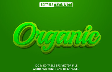 Poster - organic editable text effect 3d style template