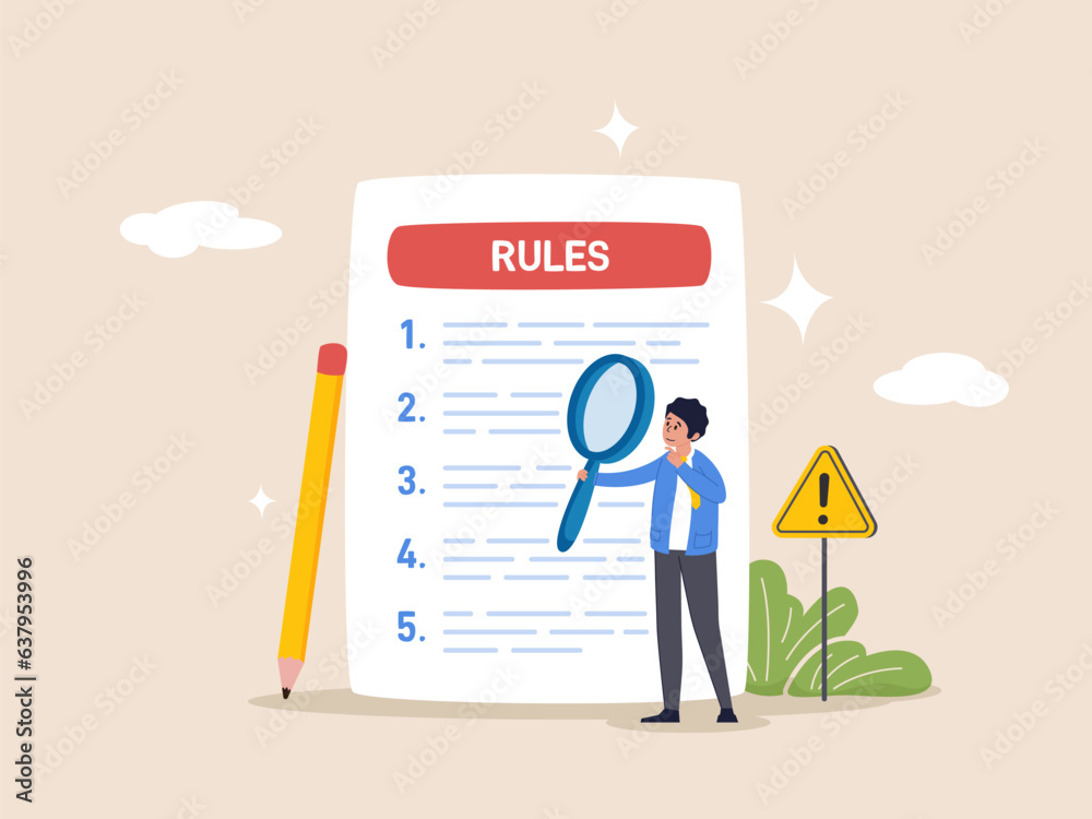 Company policy concept. Rules and regulations, corporate law and ...