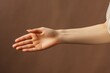 Woman's Open Palm with Elegance. Generative Ai