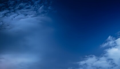 Wall Mural - Dark blue abstract background. Night sky with clouds and moonlight. with copy space for design. Sky, clouds, cloud, blue, nature.