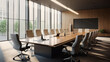 © Halal Vision Studio - A well-organized conference room with a large meeting table