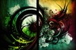 Abstract color design art illustration with some grunge effects on it