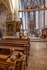 Canvas Print - St. Egidius Basilica in Bardejov, UNESCO site, Slovakia