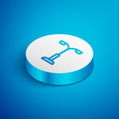 Poster - White Street light system icon isolated with long shadow. Pink hexagon button. Vector