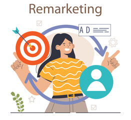 Poster - Remarketin. Behavioral retargeting of digital advertising. Online native
