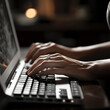 © Caroline - Female hands typing on a computer