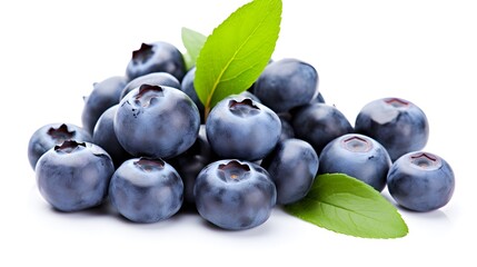 Wall Mural - Macro photo of blueberries.