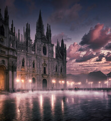 Wall Mural - cattedrale di notte