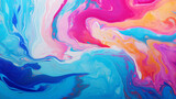 Fototapeta Tęcza - Abstract Fluid Art Colorful and dynamic background