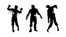 Scary Zombie Man Silhouettes