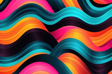 Wall Mural - Eye-catching colorful way pattern background